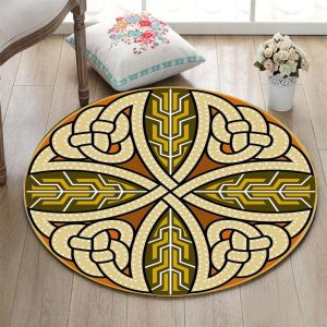 Tapis Rond Design Antique