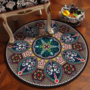 Tapis Rond Design Bohême