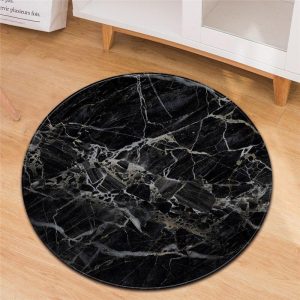 Tapis Rond Effet Marbre