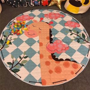 Tapis Rond Girafe Joyeuse