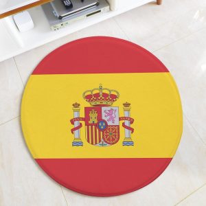 Tapis Rond Drapeau Espagnol