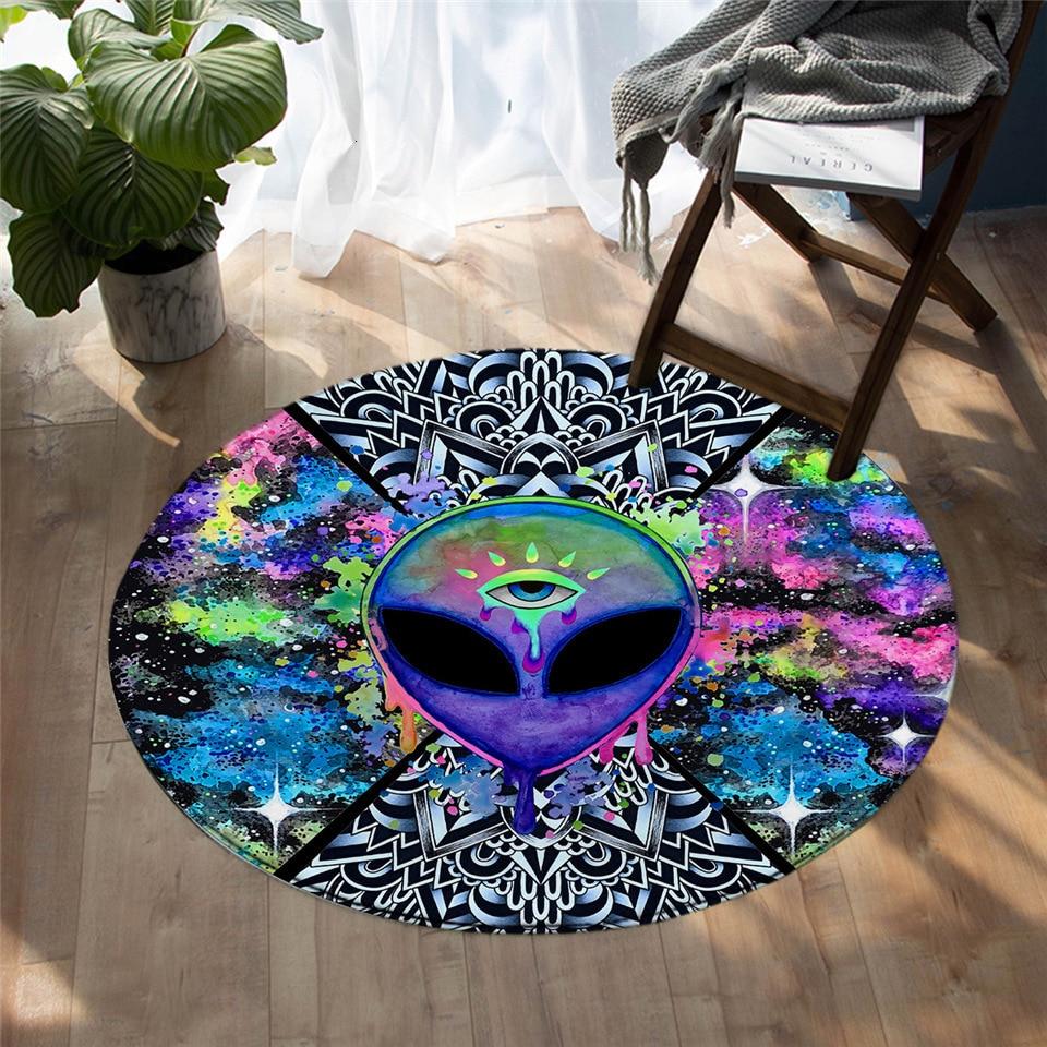 Tapis Rond Extra Terrestre