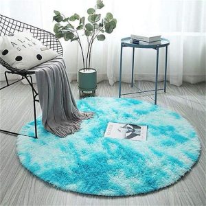 Tapis Rond Fourrure Céleste