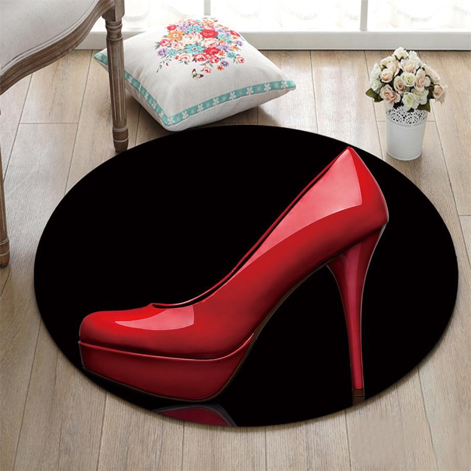 Tapis Rond Talon de Femme