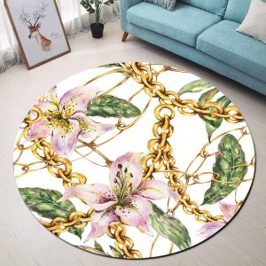 Tapis Rond Fleur De Lys