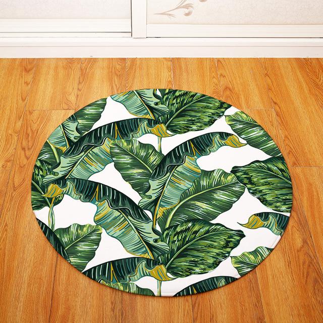 Tapis Rond Fleur Tropicale