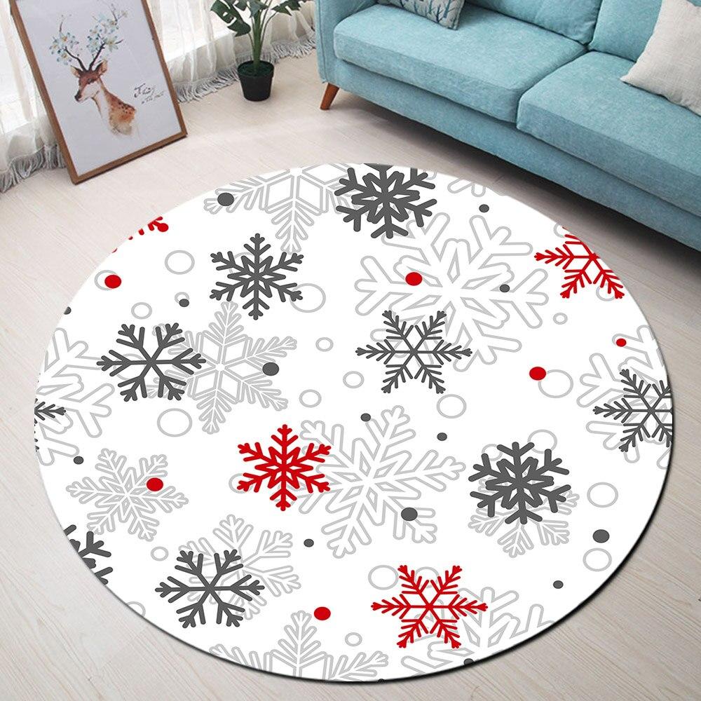 Tapis Rond Flocon De Noël
