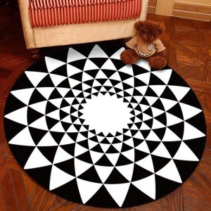 Tapis Rond Forme Rosace