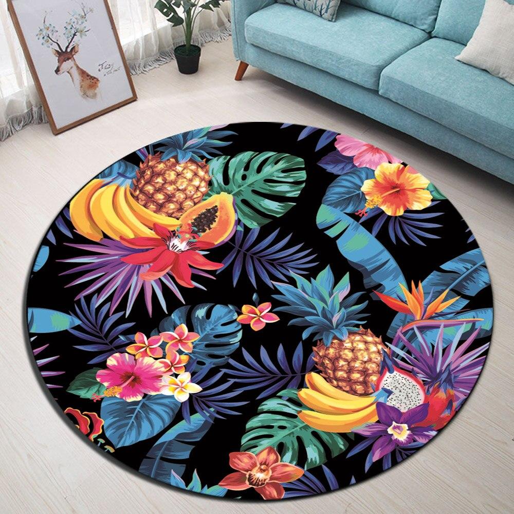 Tapis Rond Fruit Exotique