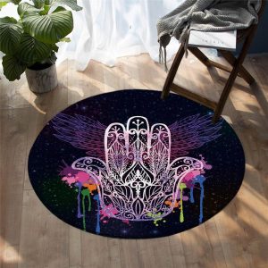 Tapis Rond Galaxie de Bohème