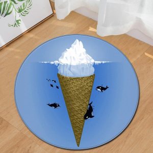 Tapis Rond Glace
