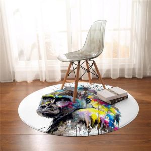 Tapis Rond Gorille