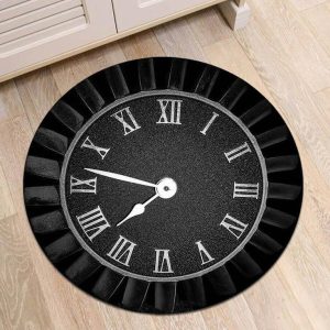 Tapis Rond Horloge Romaine