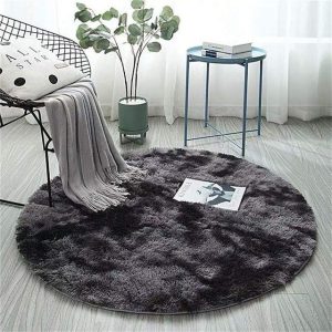 Tapis Rond Imitation Fourrure