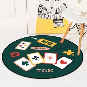 Tapis Rond Jeu de Carte