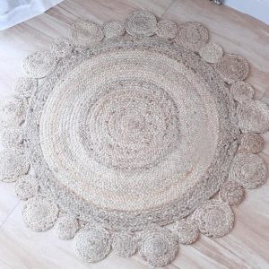 Tapis Rond Jute Ajouré