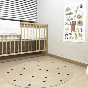 Tapis Rond Jute Et Coton