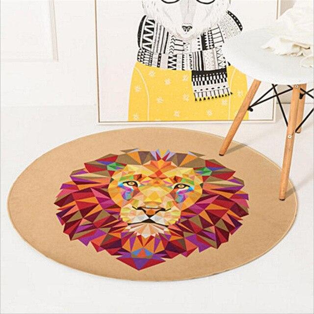 Tapis Rond Lion