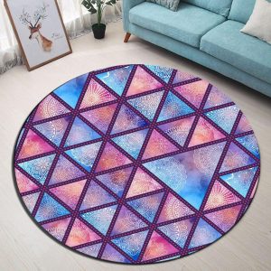 Tapis Rond Mandala Géométrique