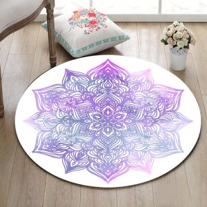 Tapis Rond Mandala Violet