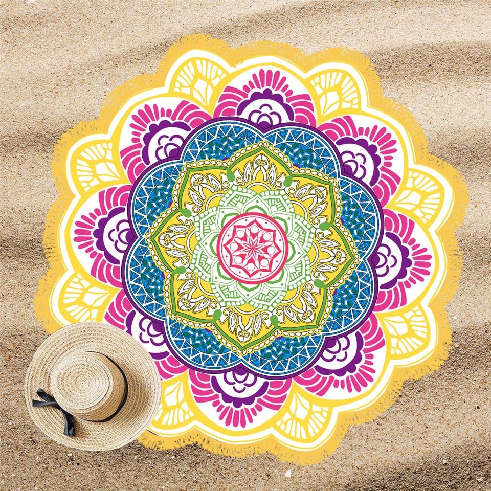 Tapis Rond Méditation Jaune