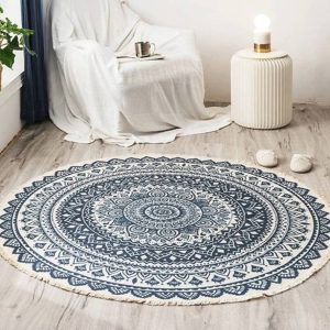 Tapis Rond Motif Ethnique