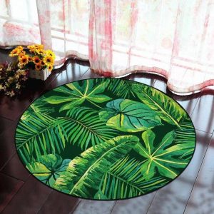 Tapis Rond Motif Exotique