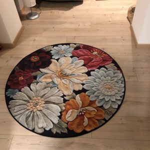 Tapis Rond Fleurs d’Éternité