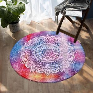 Tapis Rond Motif Mandala