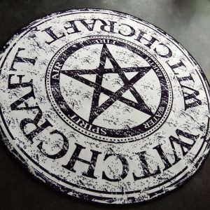 Tapis Rond Pentagramme