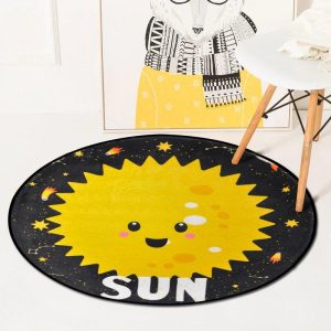 Tapis Rond Motif Soleil