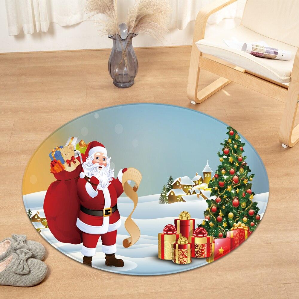 Tapis Rond Cadeaux Du Père Noël