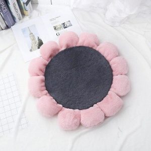 Tapis Rond Fleur Moelleuse
