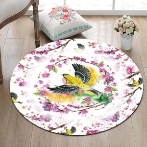 Tapis Rond Oiseau