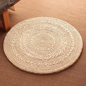 Tapis Rond Paille Tressée