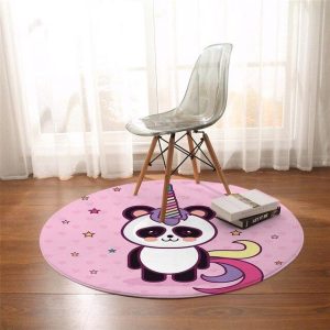 Tapis Rond Panda Licorne