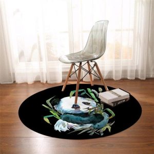 Tapis Rond Panda Sauvage