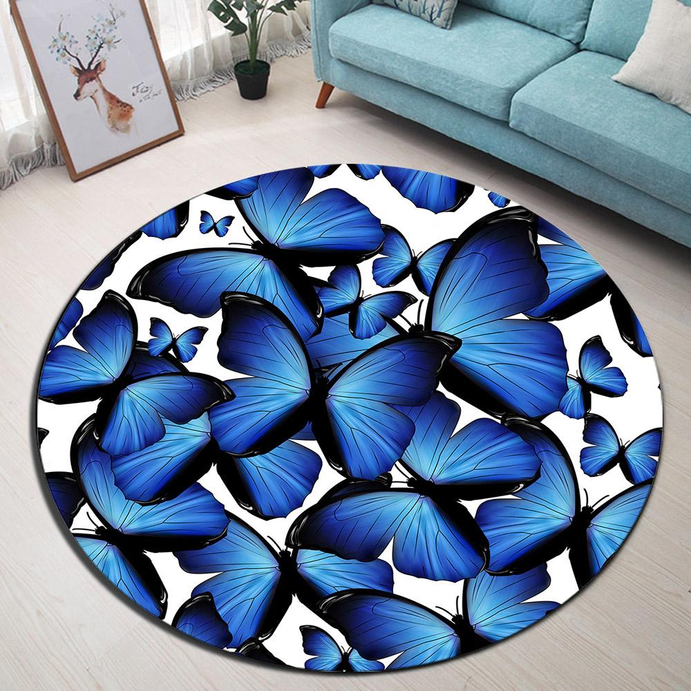 Tapis Rond Papillon