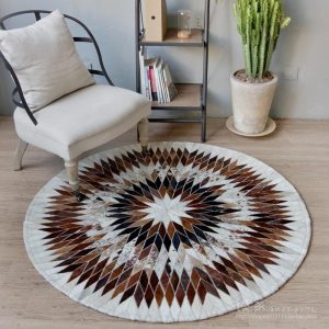 Tapis Rond Peau de Vache