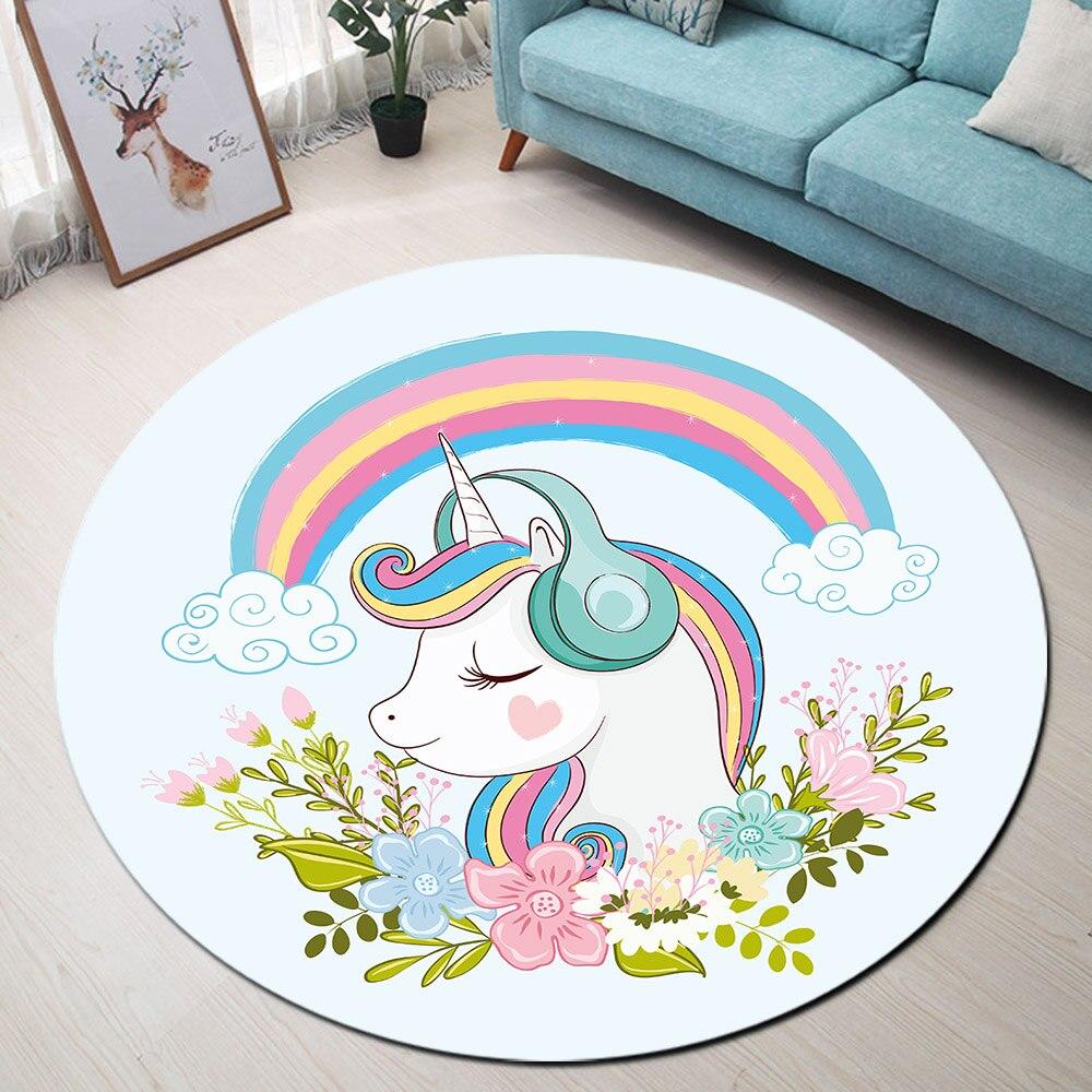 Tapis Rond Petite Fille
