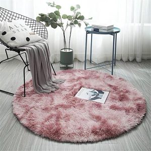 Tapis Rond Poil Long