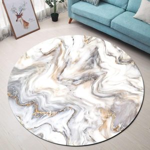 Tapis Rond Poil Ras