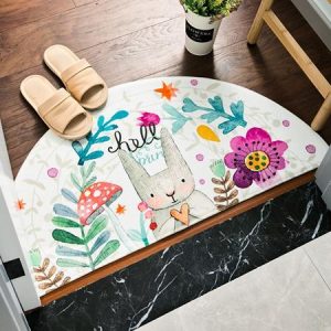 Tapis Rond Porte D'Entrée Lapin