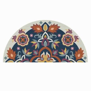 Tapis Rond Porte D'Entrée Multicolore