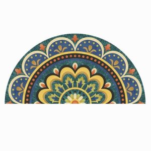 Tapis Rond Porte D'Entrée Style Marocain