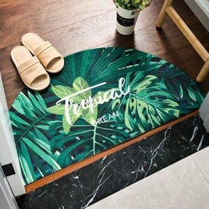 Tapis Rond Porte D'Entrée Tropical