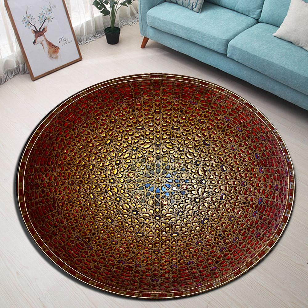 Tapis Rond Rétro