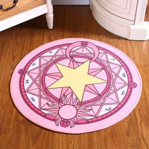 Tapis Rond Astrologie Rose