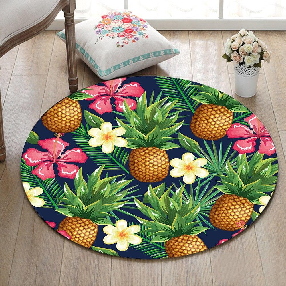 Tapis Rond Salon Ananas