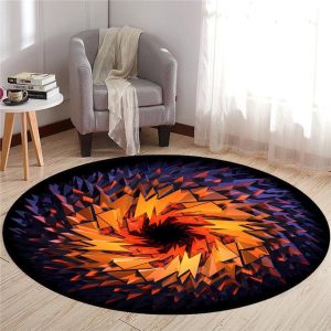 Tapis Rond Trou Noir